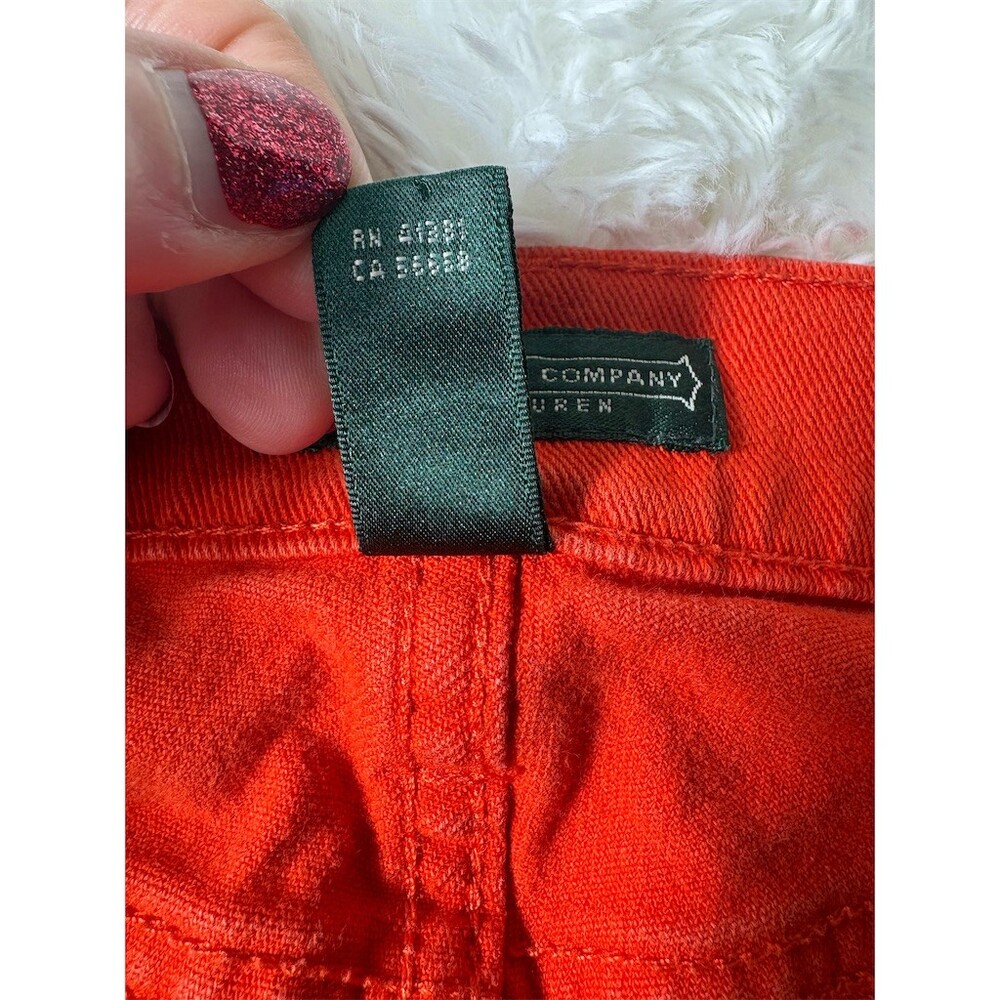 Lauren Jeans Co Ralph Lauren Jeans Womens Size 6 Orange Cropped Slim 23 - Picture 9 of 10